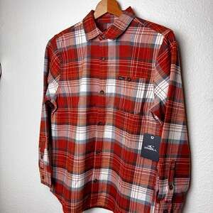 Winslow Plaid Flannel Standard Fit Long Sleeve Shirt - Ginger Bread